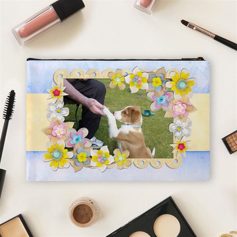 Spring Fling Large Cosmetic Bag By Catvinnat Back