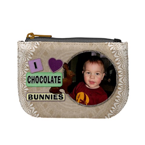 I Love Chocolate Bunnies Mini Coin Purse By Lil Front