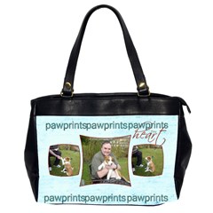 Pawprints in my Heart Oversized Office Bag - Oversize Office Handbag (2 Sides)