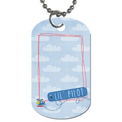 Tiny Pilot- dog tag, 2 sides, template - Dog Tag (Two Sides)
