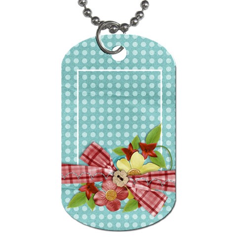 Floral/love, Dog Tag, 2 Sides, Template By Mikki Back