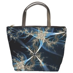 blue abstract light - Bucket Bag