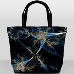 blue abstract light - Bucket Bag