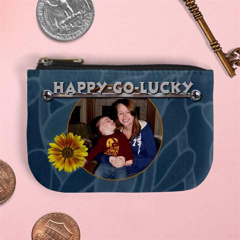 Happy Go \\lucky Mini Coin Purse By Lil Front