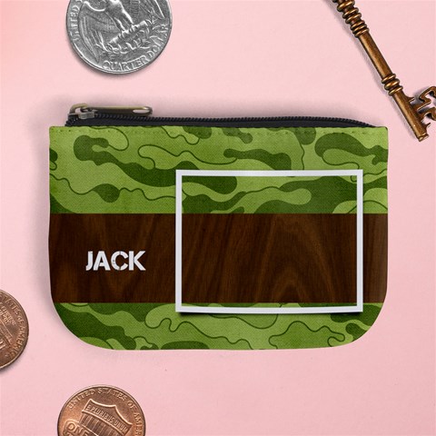 Camo Mini Coin Purse By Mikki Front