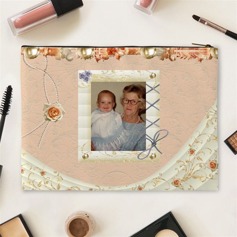 April Xl Cosmetic Bag By Kdesigns Back