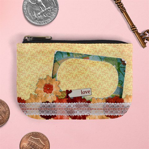 Floral Symphony, Mini Coin Purse By Mikki Front