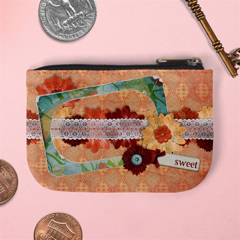 Floral Symphony, Mini Coin Purse By Mikki Back