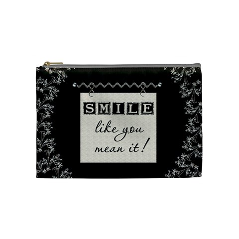 Smile Medium Cosmetic Bag By Lil Front