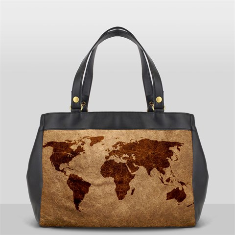 Leather Map One Sided Office Bag By Bags n Brellas Front