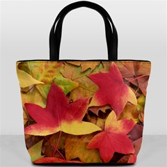 autumn leaves bucket bag