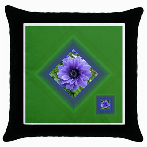 Delightful Green Throw Pillow By Deborah Front