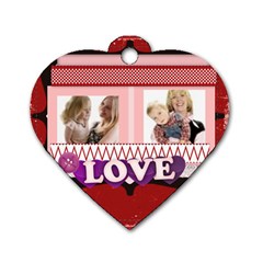 Mothers day - Dog Tag Heart (One Side)