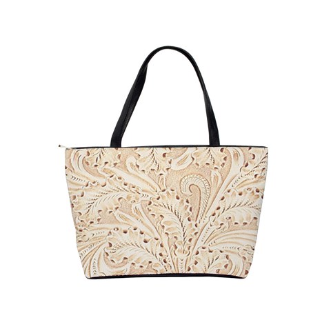 Ivory Tooled Leather Shoulder Bag By Bags n Brellas Back