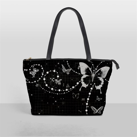Black And White Butterflies Shoulder Bag By Bags n Brellas Front