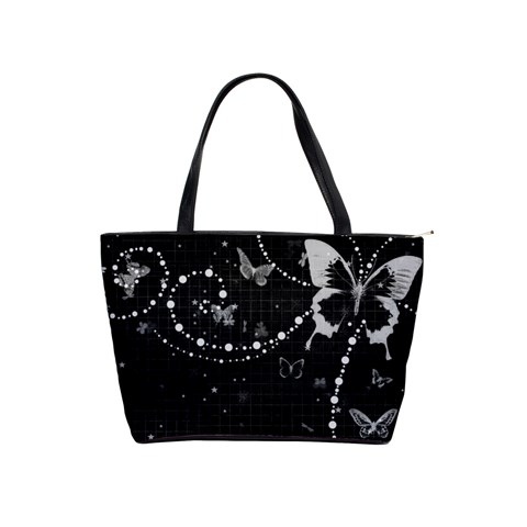 Black And White Butterflies Shoulder Bag By Bags n Brellas Front