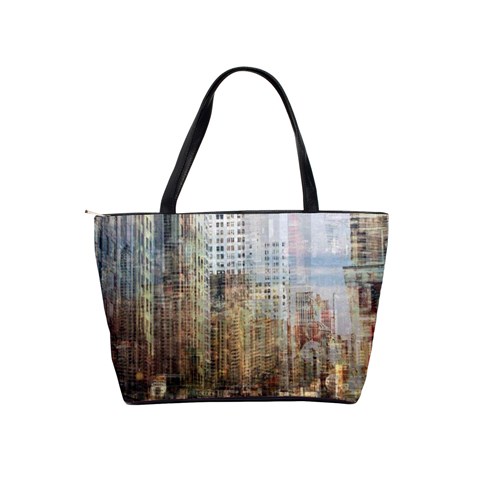 Weathered Cityscape Shoulder Bag By Bags n Brellas Back