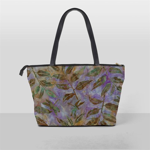 Purple Leaves Shoulder Bag By Bags n Brellas Back