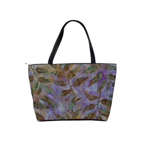 Purple Leaves Shoulder Bag By Bags n Brellas Back