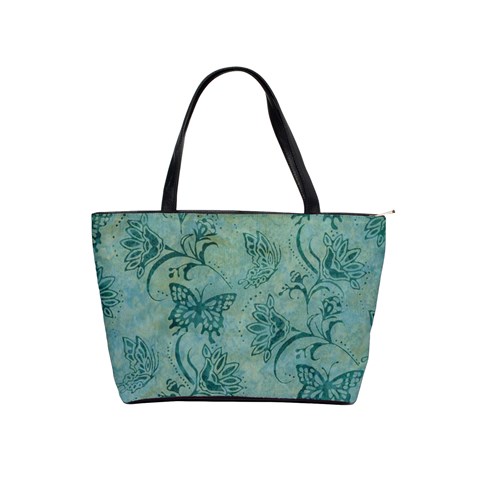 Butterflies Teal Shoulder Bag By Bags n Brellas Front