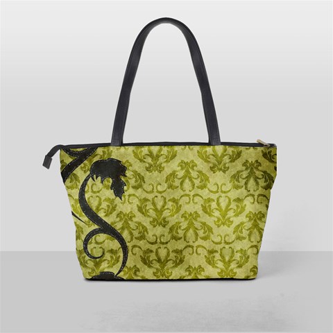 Green Swirls Shoulder Bag By Bags n Brellas Back