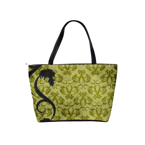 Green Swirls Shoulder Bag By Bags n Brellas Back