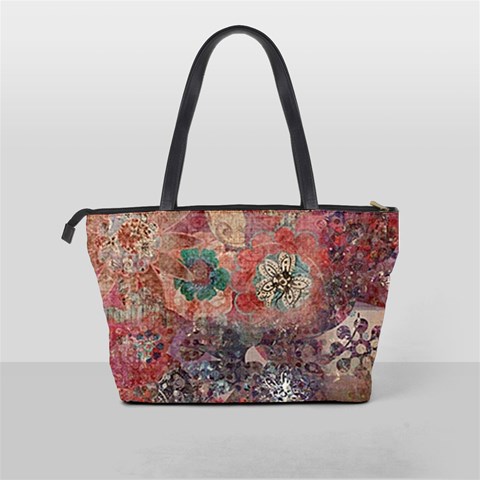 Distressed Flowers  Shoulder Bag By Bags n Brellas Back