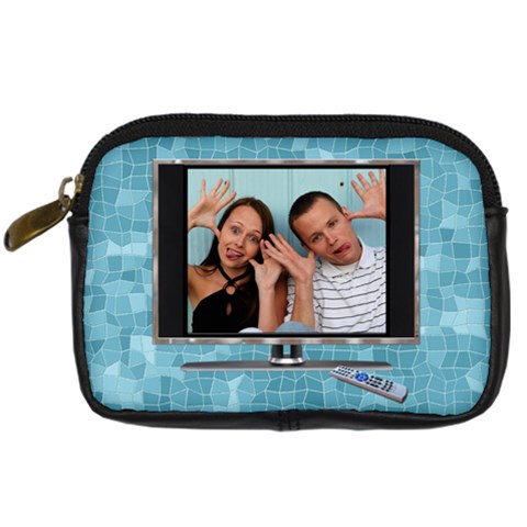 Tv Nuts Digital Camera Leather Case By Lil Front