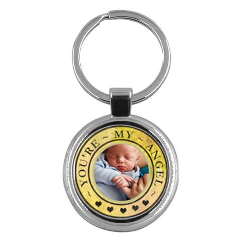You re My Angel Round Key Chain By Lil Front