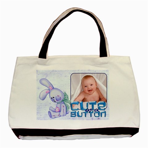 Cute As A Button Baby Boy Double Sided Tote By Catvinnat Front