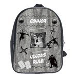 Black & White Ninja Backpack - School Bag (Large)