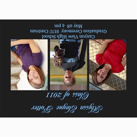 Alyssa Graduation Announcement By Susan Potter 7 x5  Photo Card - 10