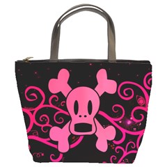 pink skull5 bucket bag