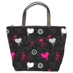 pink skull6 bucket bag