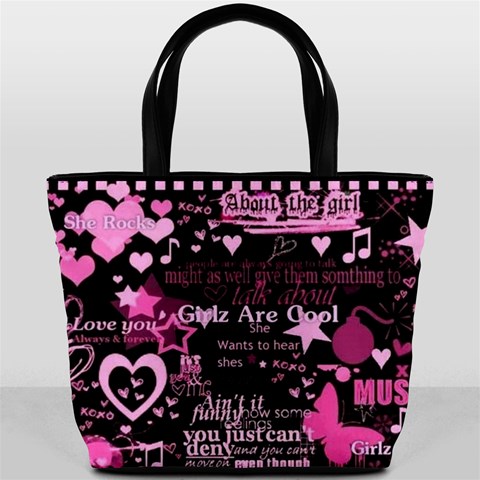 Pinkpunk1 Bucket Bag By Bags n Brellas Front