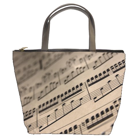 Sheet Music2 Bucket Bag By Bags n Brellas Front