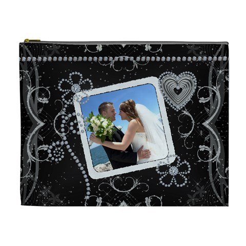 Pretty Diamond Love Cosmetic Bag By Lil Front