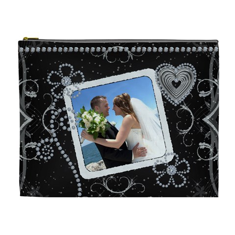 Pretty Diamond Love Cosmetic Bag By Lil Front