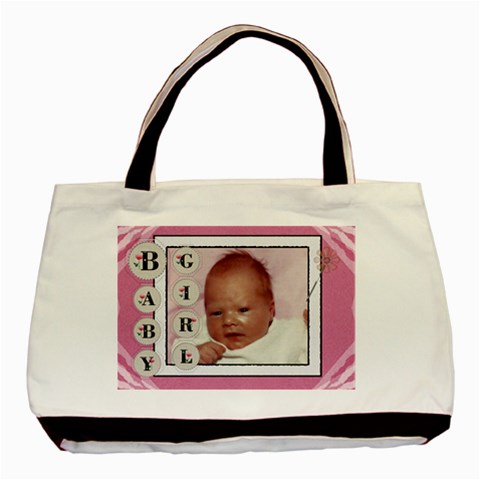 Baby Girl Pink Classic Tote Bag By Lil Front