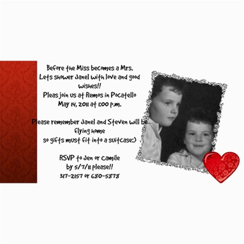Janel By Jennifer 8 x4  Photo Card - 2