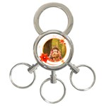Flower circle - 3-Ring Key Chain