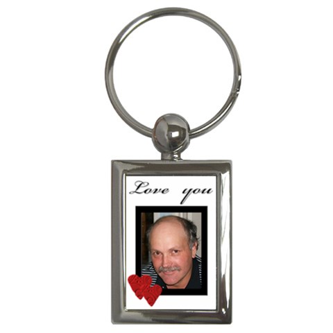 Love You Rectangle Key Ring By Deborah Front
