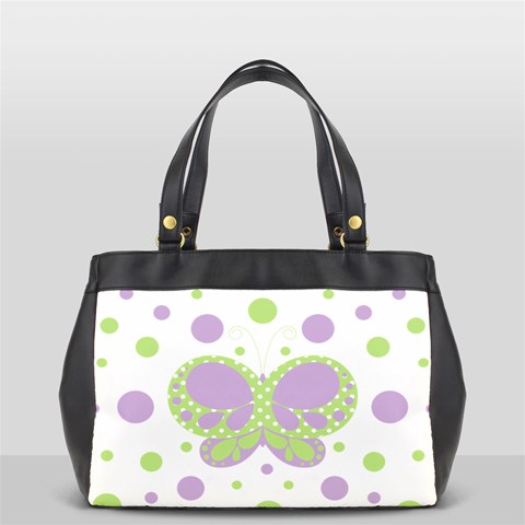 Butterfly Dots Purple/green Oversized Office Hangbag By Andreas Front