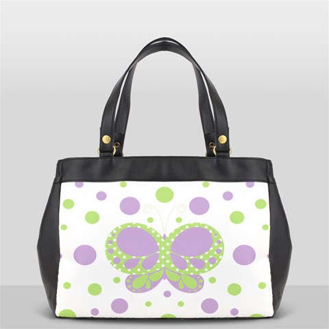 Butterfly Dots Purple/green Oversized Office Hangbag By Andreas Front