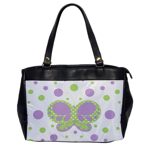 Butterfly Dots Purple/green Oversized Office Hangbag By Andreas Front