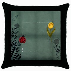 spring pillow case - Throw Pillow Case (Black)