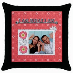 I Am What I Am Pillow Case - Throw Pillow Case (Black)