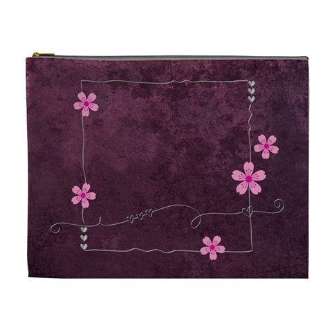 Purple Cosmetic Bag (xl) By Elena Petrova Front