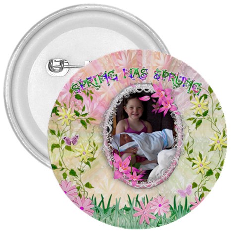 Spring Has Sprung Flower Button 3  By Ellan Front