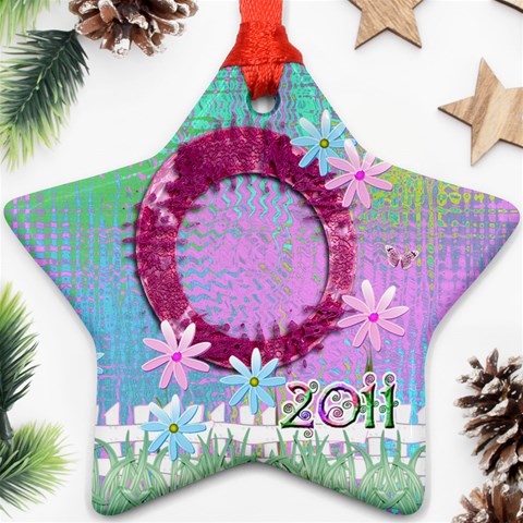 Easter2 0241 Pastel Flower Ornament By Ellan Front